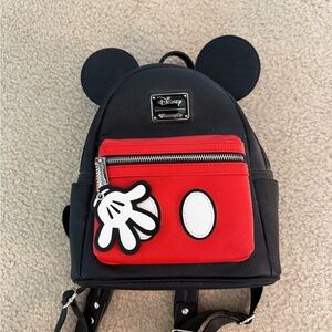 Disney Black and Red Mickey Mouse Backpack